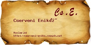 Cserveni Enikő névjegykártya